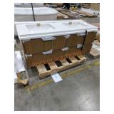 55" x 21.5" x 21" Floating Vanity With Double