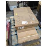 70.9 in. Rectangular Dark Oak Wood 4-Drawer Desk