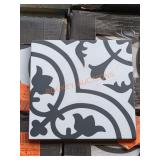 Porcelain Black & White Tile made in Turkey, 8x8