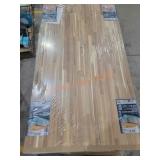 6ft Butcher Block Island, Acacia Wood, Unfinished