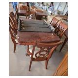 Large Wooden Dining Table with Table Extension