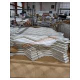 Herringbone Seville White Backsplash 12" x 12"