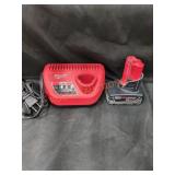 Milwaukee M12 4Ah Battery With Charger
