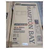 30" Unfinished Wall Bridge Cabinet