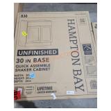 30" Unfinished Base Cabinet