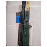 (5) Green Fence Posts