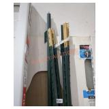 (6) Green Fence Posts