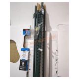 (7) Green Fence Posts