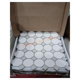 10X THE BID. Daltile Octagon White w/ Gray Dots