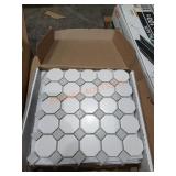 10X THE BID Daltile White Octagon w/ Gray Spots