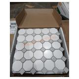 10X THE BIDDaltile white Octagon w/Gray Spots (2)