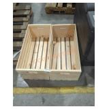 (2) Wooden Crates 27" x 12.5"