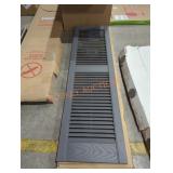 Grey Plastic Shutter, 51 1/2" x 14 1/2"