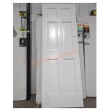 Solid Wood, 6 Panel Door, White, 28" x 80"