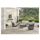 Hampton Bay Brooke Mill Brown 4-Pc Wicker Set