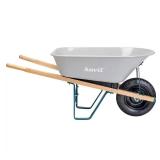 Wood Wheelbarrow 6 cu ft, Pneumatic Tire
