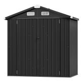 Outdoor 6x4 ft Metal Shed with Lockable Door