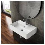 Claire Ceramic Wall Hung Sink in White