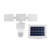 White 3-Head Motion Solar Flood Light, 2100 lm