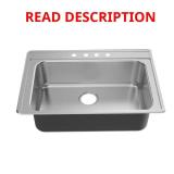 Glacier Bay 33 in. Drop-In Sink, 20-Gauge SS