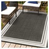 Jonathan Y Santa Monica 4x6 Rug Black/Cream