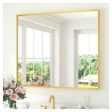 KeonJinn 42x36 Aluminum Mirror Gold