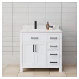 Beckett 36"W Vanity with Marble Top