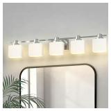 YANSUN 40in 5-Light Chrome Vanity Light