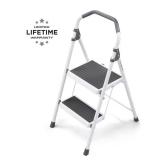 2-Step Steel Step Stool Ladder 225 lb Load