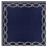 Recife Rope Knot Ivory-Indigo Rug, 9x9