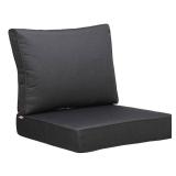 2-Piece Deep Seat Lounge Chair Cushions (Gray)