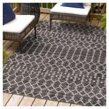 Ourika Black/Gray Moroccan Rug 8x10