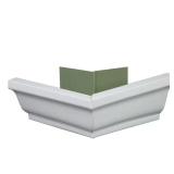 5 in. White Aluminum Gutter Miter (K-Style)