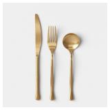 3pc Organic Flatware Set Gold - Threshold