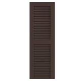 PVC Shutters, Raisin Brown (Pair)