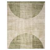Astra Ivory Olive Machine Washable Rug 9x12