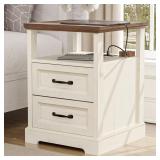 Farmhouse Nightstand w/ 2 Drawers