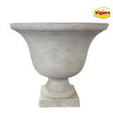 Elise Large White Textured Resin Urn Planter