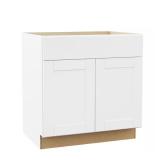 Shaker Sink Base Cabinet, Satin White