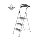 3-Step Steel Step Stool with Tray