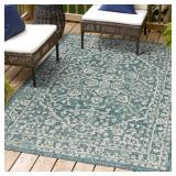 Jonathan Y Santa Monica Malta Rug Teal/Gray