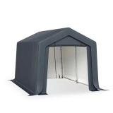 8x12x7.3 ft Carport Garage Shed, Gray