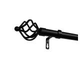 Torch Indoor Curtain Rod Kit, Matte Black