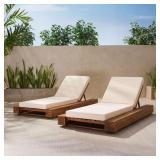 1 Broadway Teak Chaise Lounge