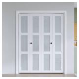 60x80 3-Lite Frosted Bi-Fold Door Kit