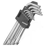 Chrome Vanadium Torx Allen Wrench Set, 9-Pc