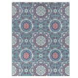 Aloe/Pink 8 ft. x 10 ft. Medallion Rug