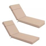 Outdoor Chaise Lounge Cushions, Sand (2-Pack)