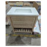 30" x 19" x 35" Beige Vanity
