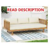 (Missing 2 Feet) Merax Outdoor 3 Seater Daybed wi